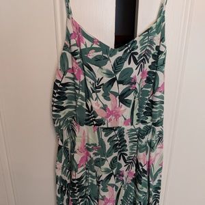 Tropical Floral Print Dress